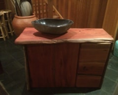 timber bathroom vanity