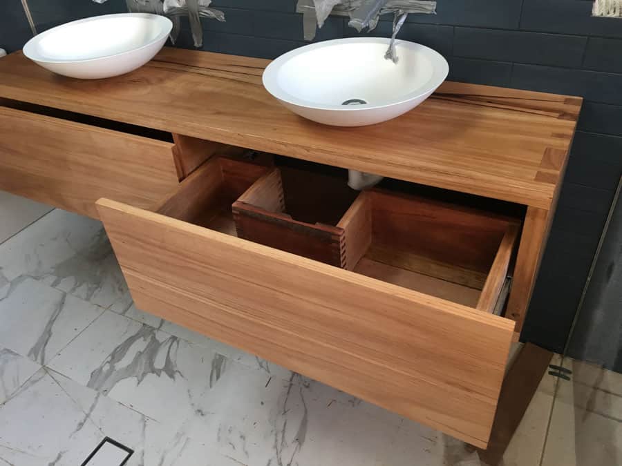 Bathroom Twin Bowl Vanity Unit Timber, Bathroom Vanity Units Sydney Nsw